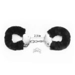 Furry Metal Handcuffs Black - Image 2