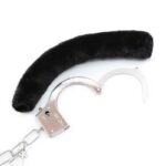 Furry Metal Handcuffs Black - Image 12