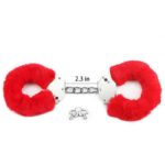 Furry Metal Handcuffs Red - Image 2