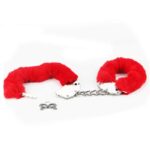 Furry Metal Handcuffs Red - Image 4