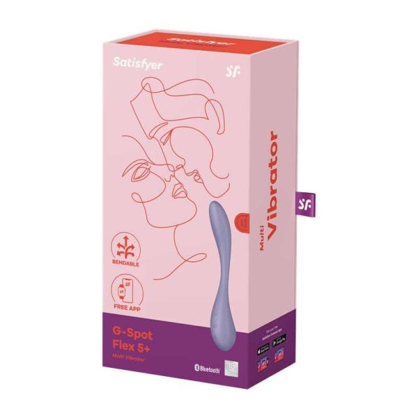 G-Spot Flex 5+ Multi Vibrator with Satisfyer Connect APP Lilac - Image 7