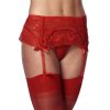 Garter Belt with Thong and Stockings Red by AMORABLE