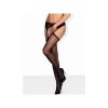 Garter Stockings S314 One Size Black by OBSESSIVE