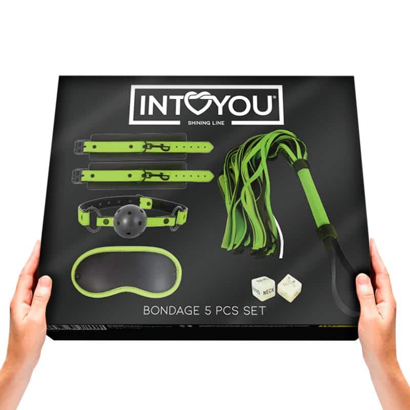 Glow-in-the-Dark-Bondage-Set-with-5-Pzs Glow in the Dark Bondage Set with 5 Pzs - Image 1