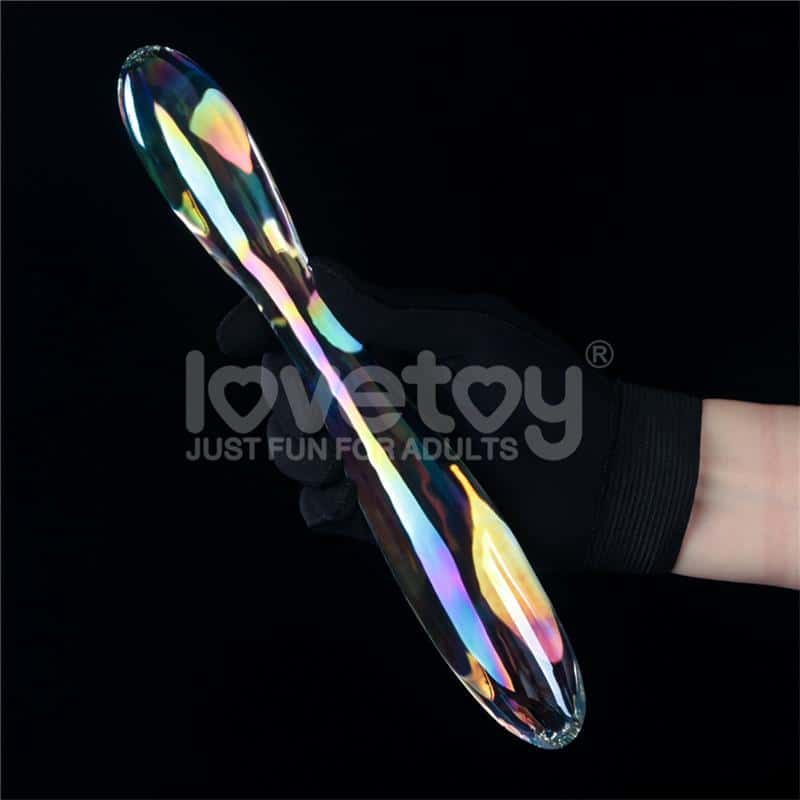 Glow-in-the-Dark-Glass-Dildo-Twilight-Gleam-Double-Delight Glow in the Dark Glass Dildo Twilight Gleam Double Delight - Image 1