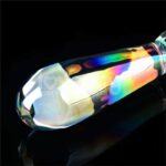 Glow in the Dark Glass Dildo Twilight Gleam Rising Ripples - Image 3
