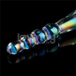 Glow in the Dark Glass Dildo Twilight Gleam Rising Ripples - Image 4