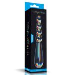 Glow in the Dark Glass Dildo Twilight Gleam Rising Ripples - Image 5