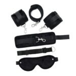 Hand to Ankle Cuffs with Mask Adjustable Black - Image 4