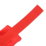 Handcuffs with Velcro with Long Fur Red - Image 4