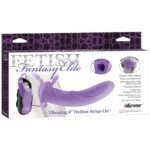 Harness with Hollow Dildo with Vibration 20 cm Purple - Image 2