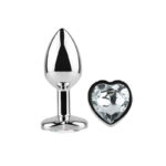 Heart Shaped Butt Plug White Size M - Image 3