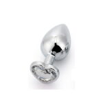 Heart Shaped Butt Plug White Size M - Image 4