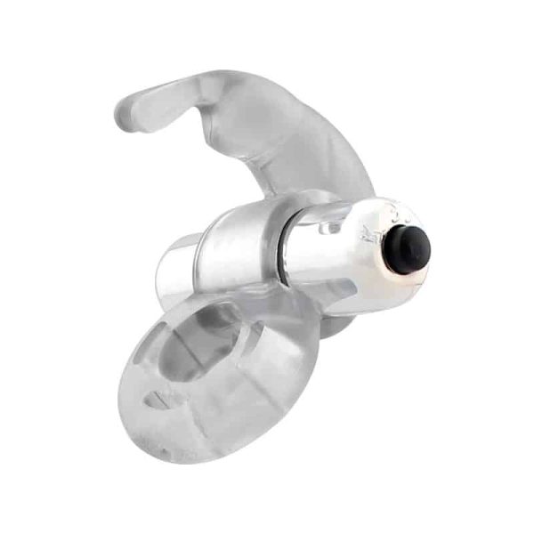 Horizon Vibrating Penis Ring with Rabbit Clear - Image 3
