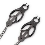 Japanese Nipple Clamps with Chain Black - Image 2