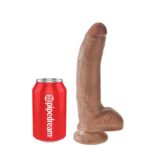 Reaslitic Dildo with Testicles 9 Tan - Image 3