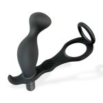 Larimar Vibrating Anal Plug with Penis and Testicles Ring - Image 2