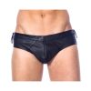 Leather Briefs Adjustable Black by BONDAGE PLAY