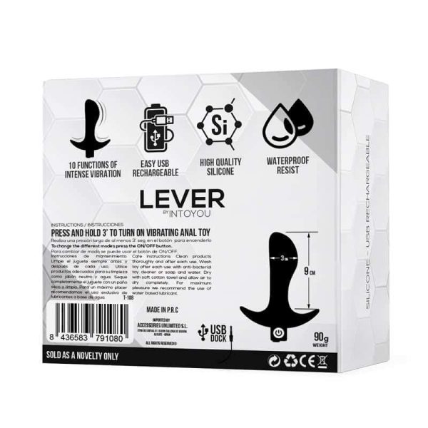 Lever Anal Plug with Vibration USB Silicone - Image 6