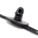 Locking Short 5 cm Penis Gag Ball Black - Image 2