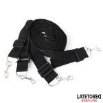 Long Velvet Bed Bondage Restraints Adjustable - Image 3