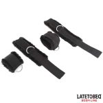 Long Velvet Bed Bondage Restraints Adjustable - Image 4