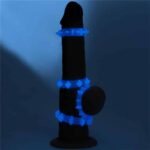 Lumino Play Set 4 Penis Ring Blue Light - Image 4