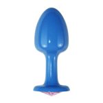 Metal Butt Plug Blur Rosebud with Pink Jewel - Image 2