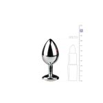 Metal Butt Plug No. 2 - Silver/Clear - Image 7
