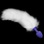 Metal Butt Plug with White Fox Tail - Image 2