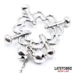 Metal Flower Nipple Clamps with Chain - Image 7