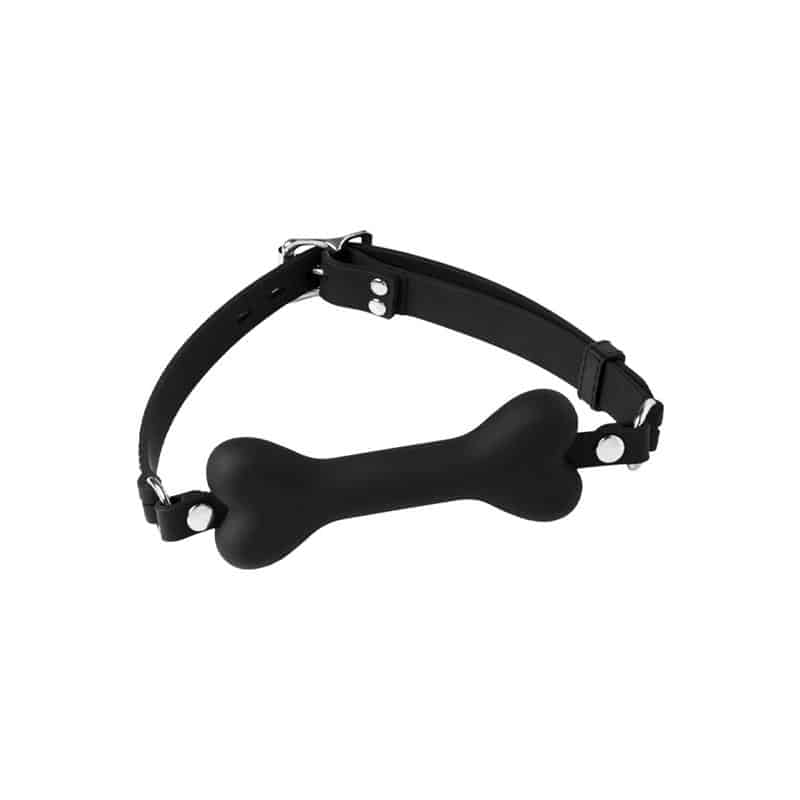 Mouthgag-with-Dogbone-Black Mouthgag with Dogbone Black - Image 1