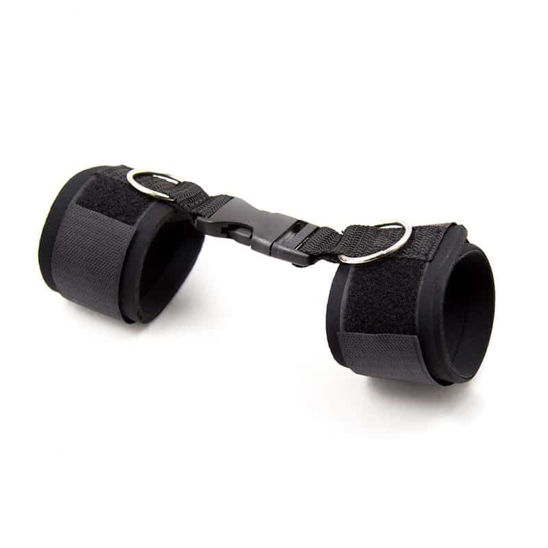Neoprene-Ankle-Cuffs-with-Velcro-Black Neoprene Ankle Cuffs with Velcro Black - Image 1