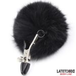 Nipple Clamps with Black Fur - Image 2