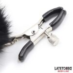 Nipple Clamps with Black Fur - Image 3
