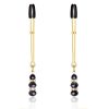 Nipple Clamps with Glass Beads Golden by LATETOBED BDSM LINE