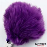 Nipple Clamps with Purple Fur - Image 3