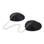 Nipple Covers with Metal Chain Black - Image 2