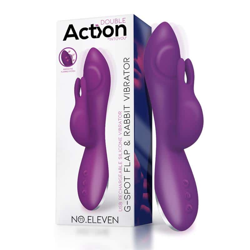 No.-Eleven-Vibrator-with-Bunny-G-Spot-and-Pulse-Function-Magnetic-USB-Silicone No. Eleven Vibrator with Bunny, G-Spot and Pulse Function Magnetic USB Silicone - Image 1