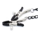 O Ring Gag and Nipple Clamps Vegan Leather - Image 5