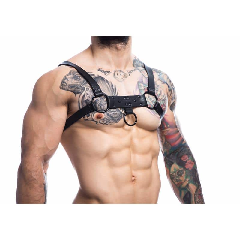 Party-Black-Chest-Harness-Adjustable-One-Size Party Black Chest Harness Adjustable One Size - Image 1