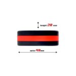 Penis Ring 100% Solid Silicone 3.6 cm Red and Black - Image 3