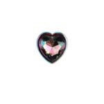 Rainbow Effect Metal Butt Plug with Heart Jewel 2,7 - Image 5