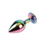 Rainbow Gem Multicolored Anal Plug with Jewel Size M - Image 4