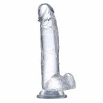 Realistic Dildo with Testicles Crystal Material 20 cm - Image 4