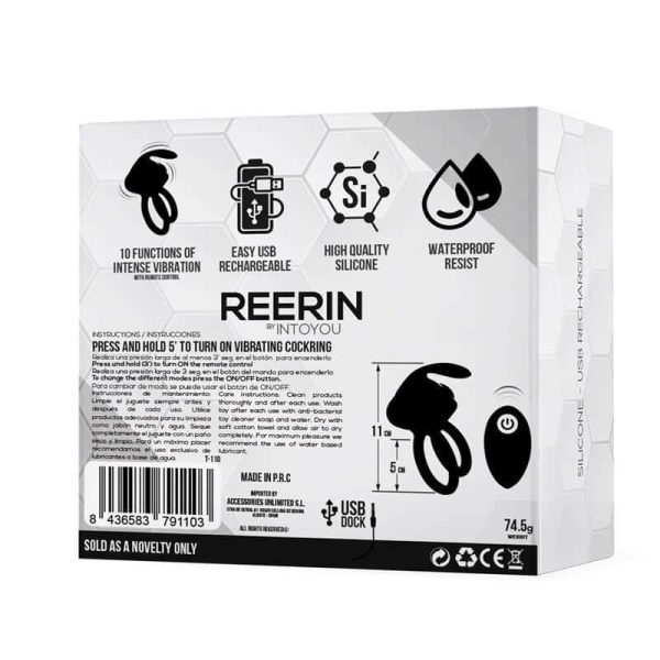 Reerin Dual Vibrating Ring USB Remote Control USB Silicone - Image 7