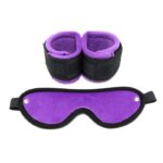 Handcuffs with Mask Adjustable Purple