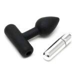 Butt Plug with Vibrating Bullet Black