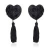Rose Heart Nipple Covers Black by LATETOBED BDSM LINE