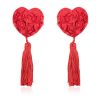 Rose Heart Nipple Covers Red by LATETOBED BDSM LINE